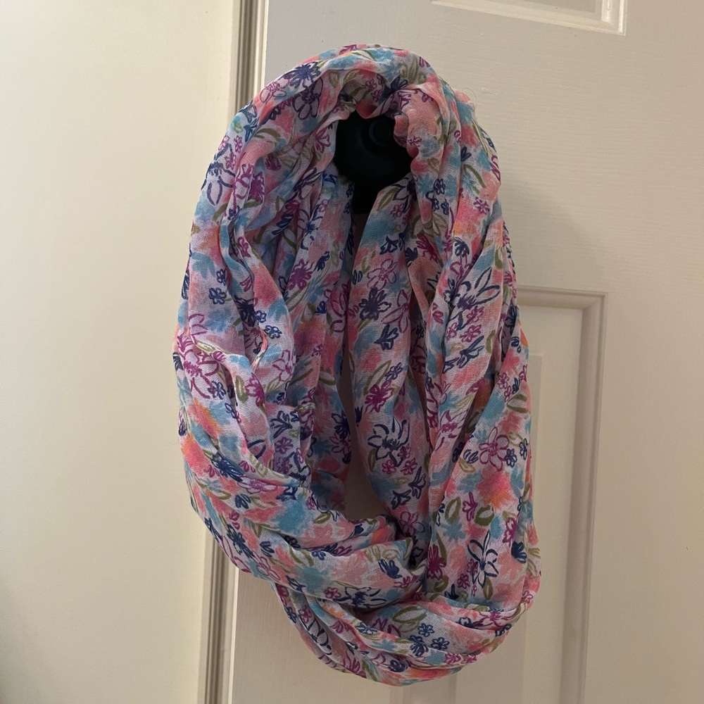 Floral Multicolor Infinity Scarf